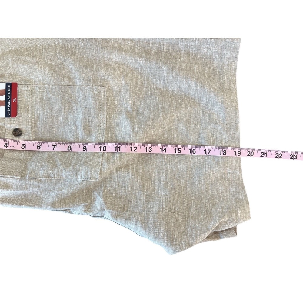 Gap Mens XL Khaki Linen Cotton Blend Pull-On Drawstring Shorts GP007979 NWT - Picture 8 of 8